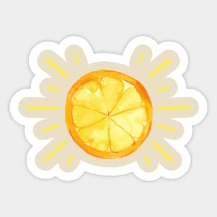 Orange Sun Sticker